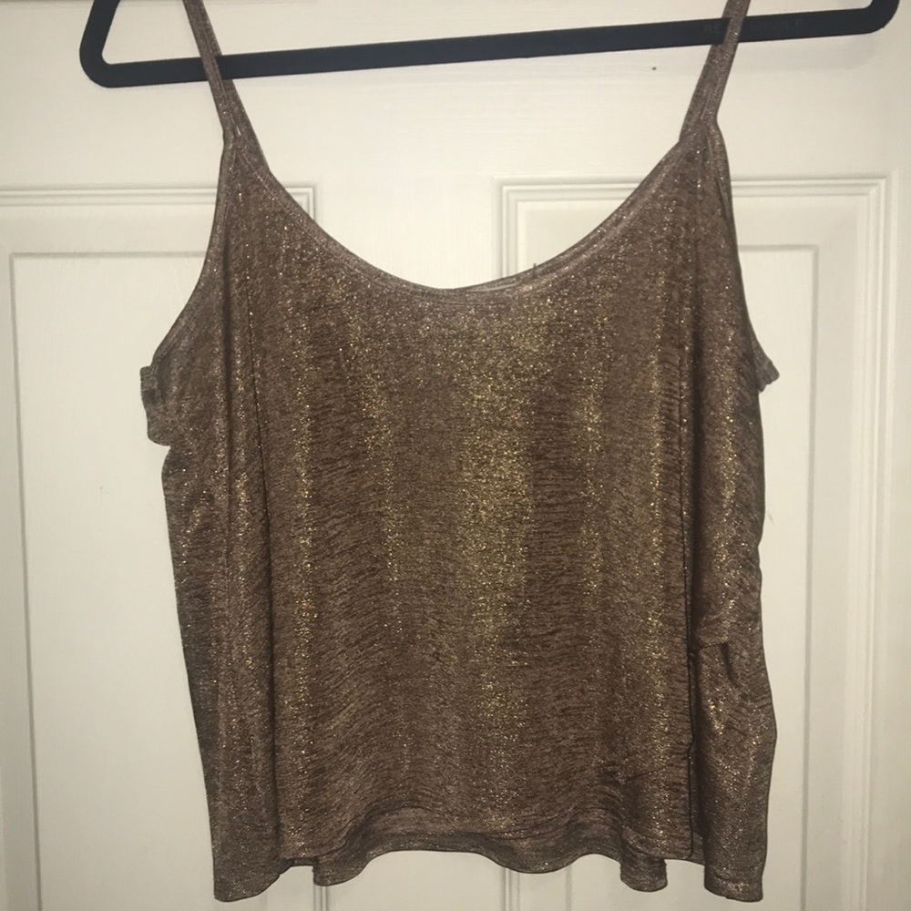 Bronze shimmer tank top